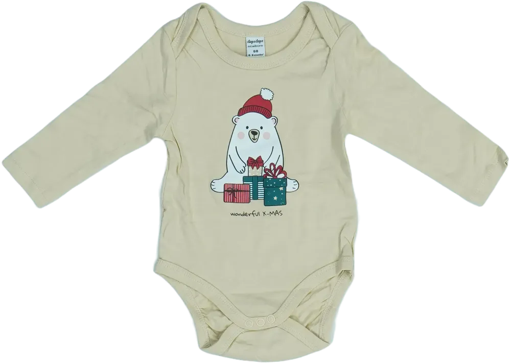 Barna DopoDopo Hosszú ujjú body EU 68 / UK 3-6 hónap / US 3-6 hónap