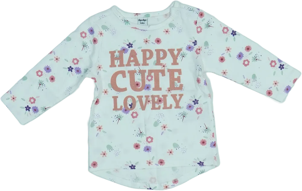 Fehér DopoDopo Hosszú ujjú felső EU 74 / UK 6-9 hónap / US 6-9 hónap