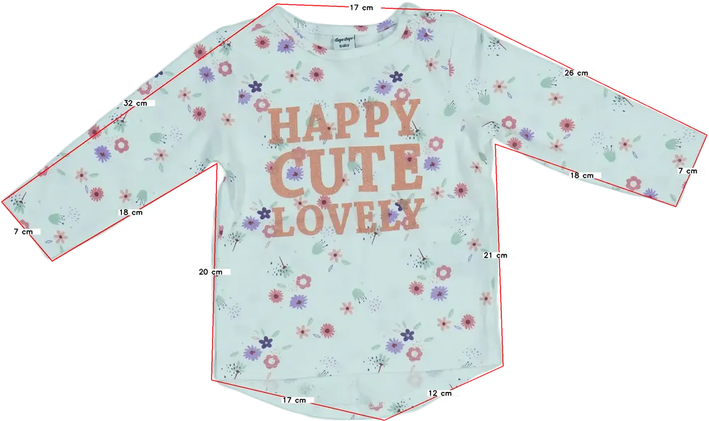 Fehér DopoDopo Hosszú ujjú felső EU 80 / UK 9-12 hónap / US 12 hónap