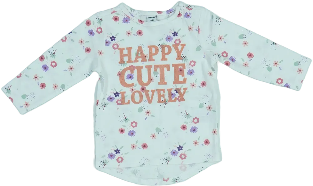 Fehér DopoDopo Hosszú ujjú felső EU 80 / UK 9-12 hónap / US 12 hónap