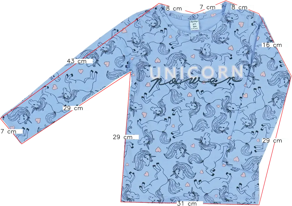 Lila DopoDopo Hosszú ujjú felső EU 104 / UK 4 év / US 4T/XS