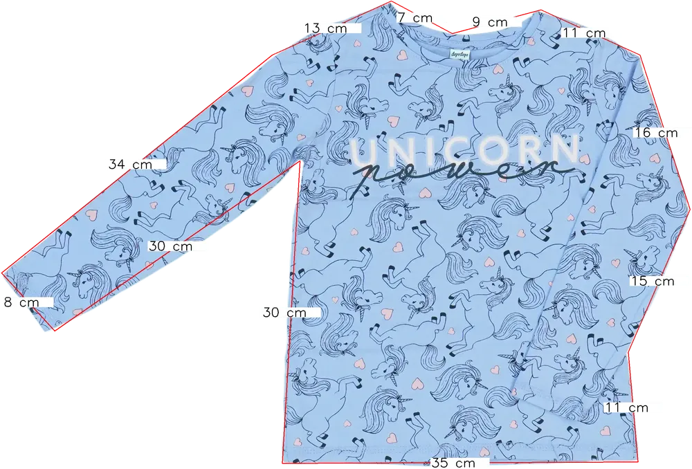 Kék DopoDopo Hosszú ujjú felső EU 116 / UK 6 év / US 6 év/S