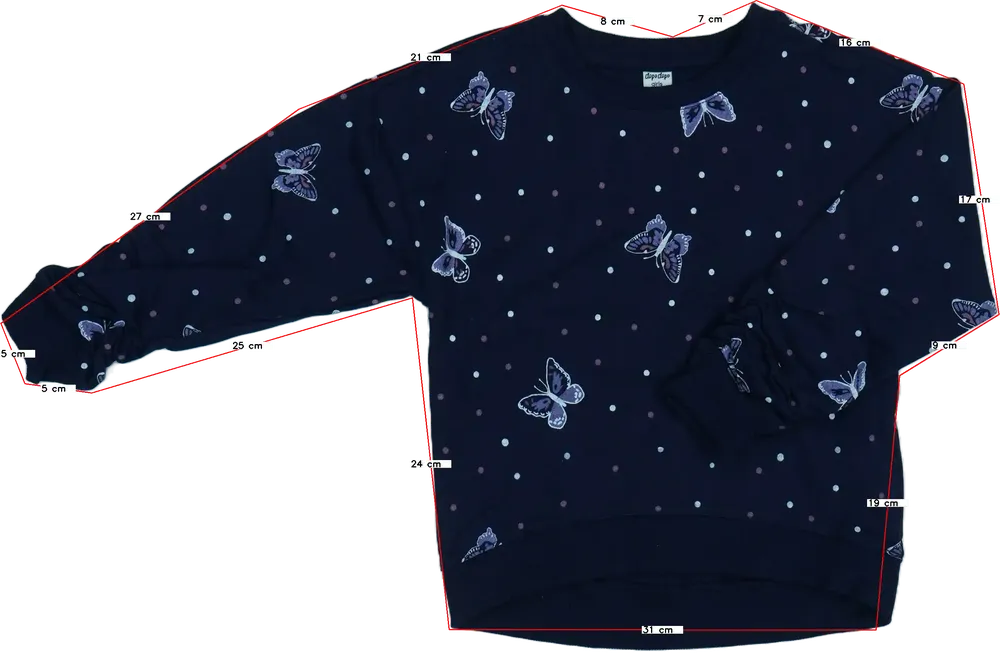 Kék DopoDopo Pulóver EU 116 / UK 6 év / US 6 év/S