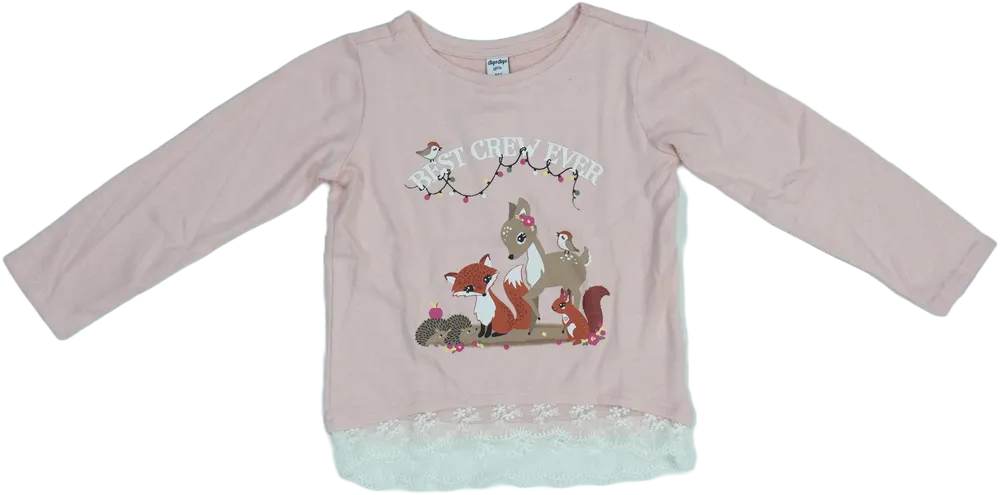 Rózsaszín DopoDopo Hosszú ujjú felső EU 116 / UK 6 év / US 6 év/S