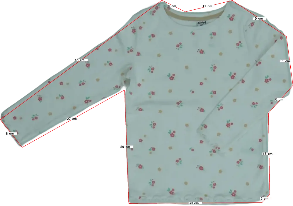 Fehér DopoDopo Hosszú ujjú felső EU 116 / UK 6 év / US 6 év/S