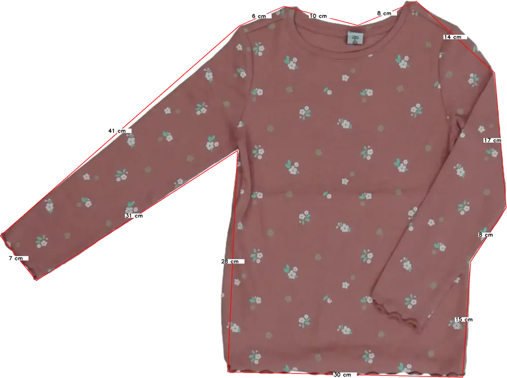 Rózsaszín DopoDopo Hosszú ujjú felső EU 116 / UK 6 év / US 6 év/S