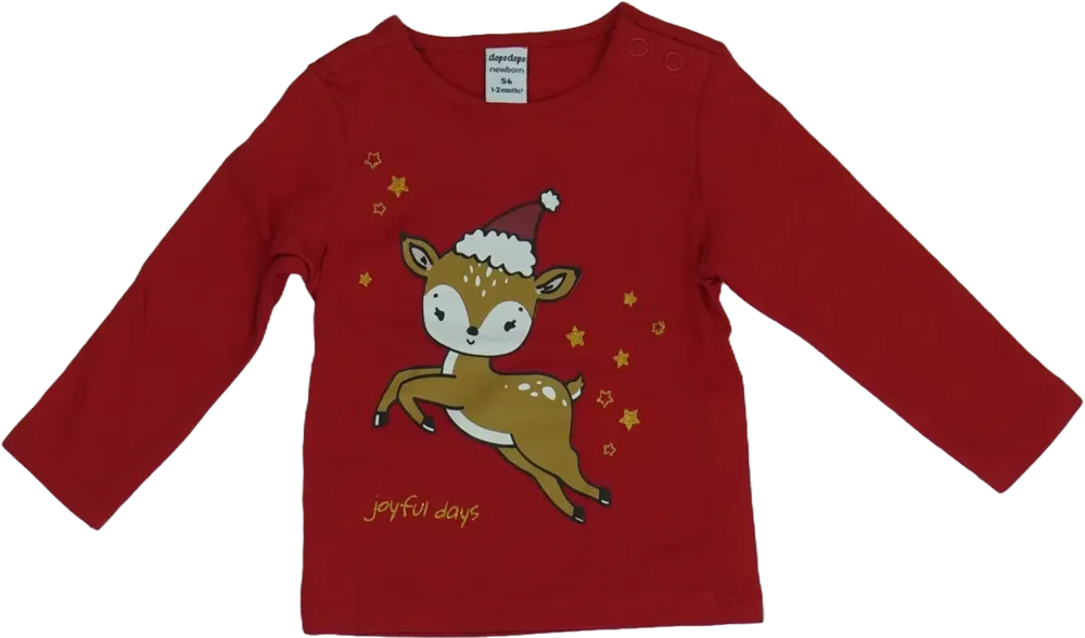 Piros DopoDopo Hosszú ujjú felső EU 56 / UK Újszülött / US Újszülött