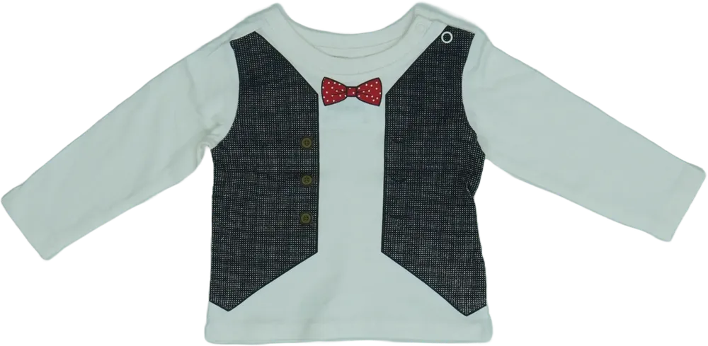 Fehér DopoDopo Hosszú ujjú felső EU 74 / UK 6-9 hónap / US 6-9 hónap