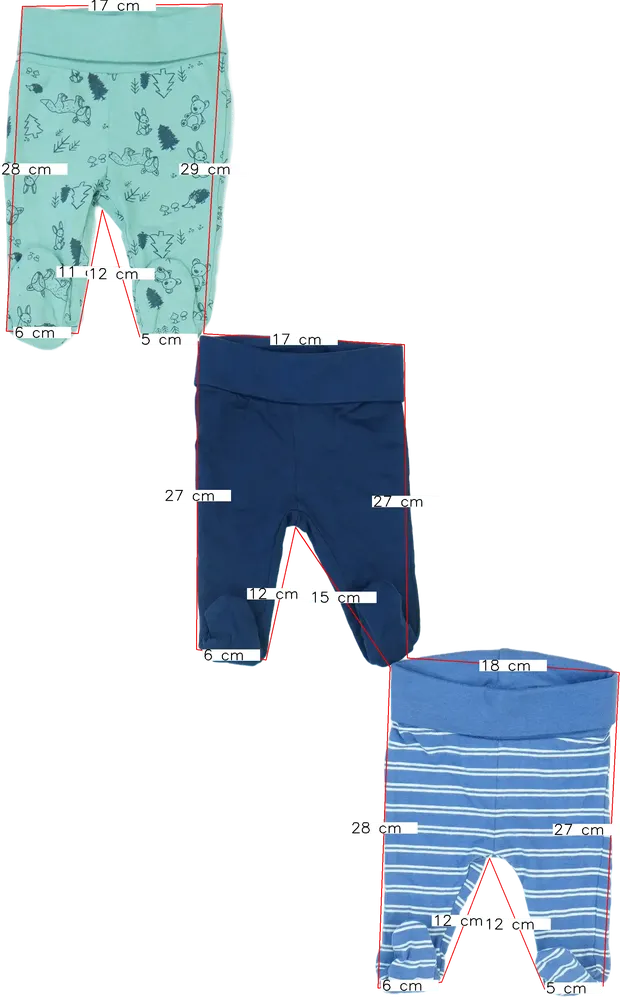 Többszínű DopoDopo Baby nadrág EU 56 / UK Újszülött / US Újszülött