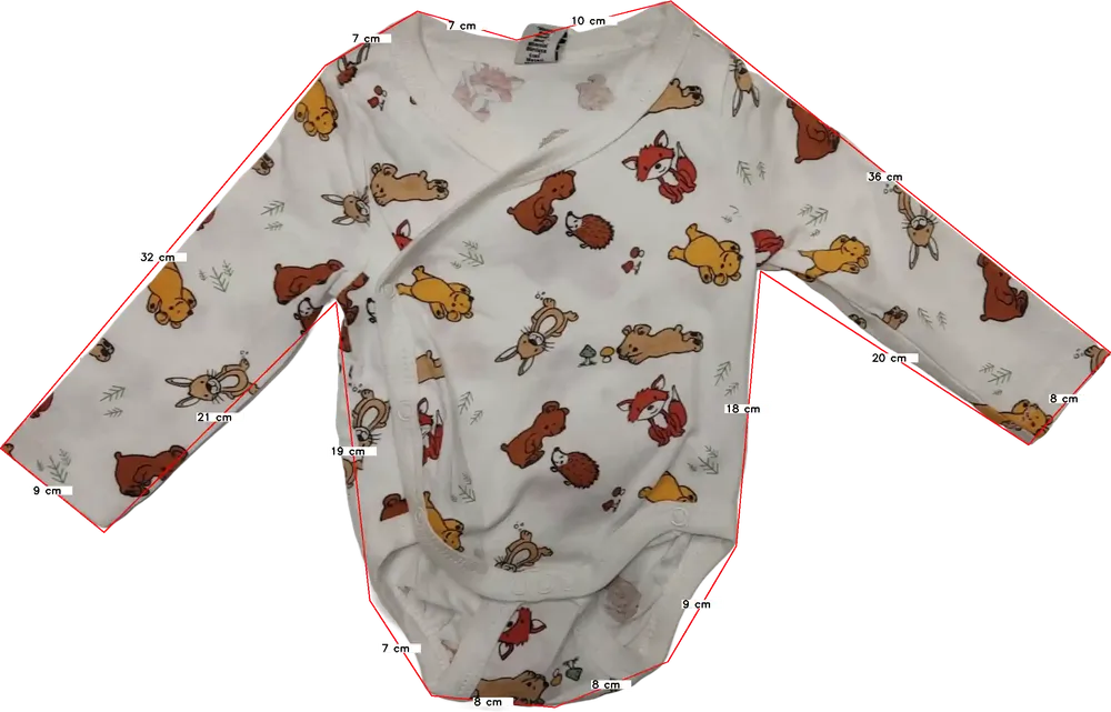 Fehér DopoDopo Hosszú ujjú body EU 56 / UK Újszülött / US Újszülött