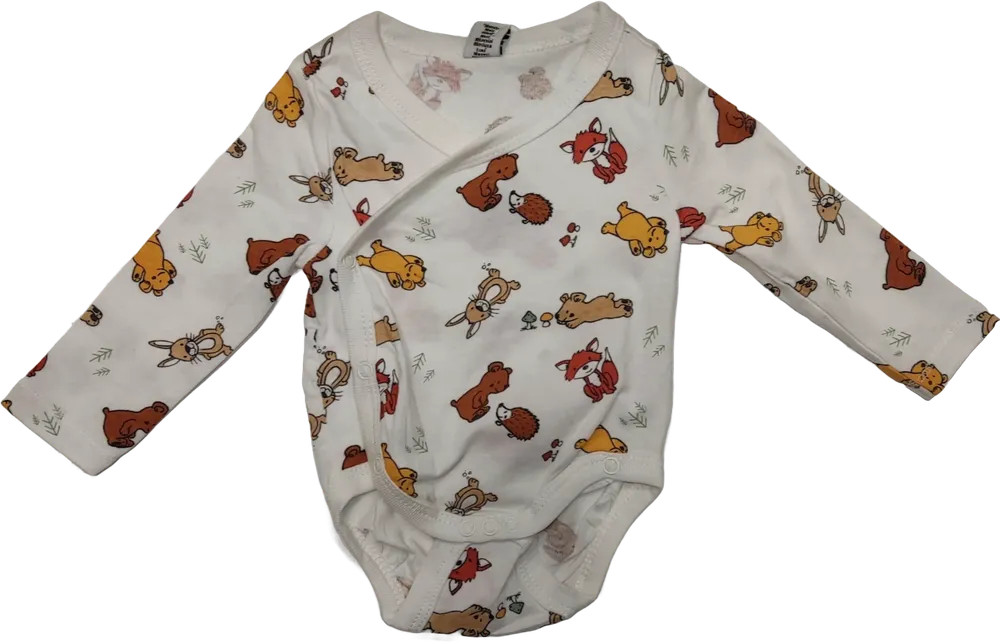 Fehér DopoDopo Hosszú ujjú body EU 56 / UK Újszülött / US Újszülött