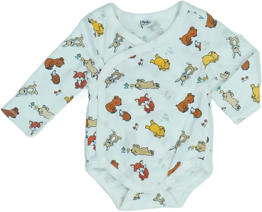 Fehér DopoDopo Hosszú ujjú body EU 68 / UK 3-6 hónap / US 3-6 hónap