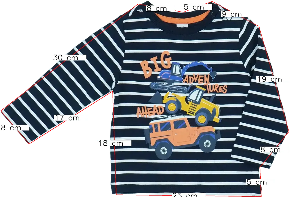 Kék DopoDopo Hosszú ujjú felső EU 74 / UK 6-9 hónap / US 6-9 hónap