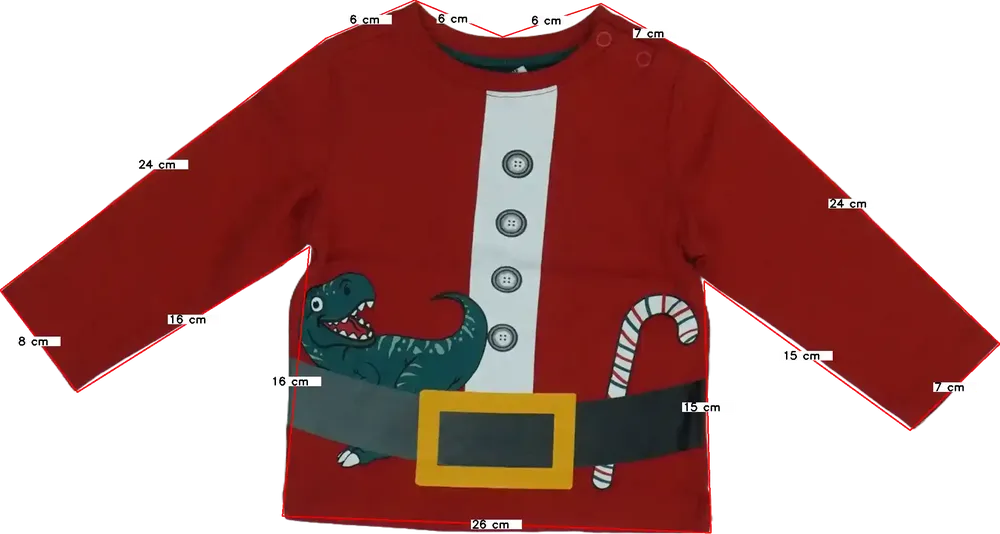 Piros DopoDopo Hosszú ujjú felső EU 80 / UK 9-12 hónap / US 12 hónap