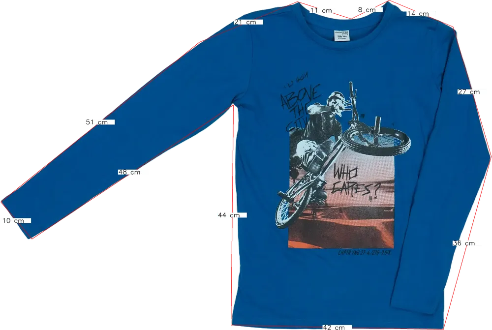 Kék DopoDopo Hosszú ujjú felső EU 164 / UK 14 év / US 14 év/XL