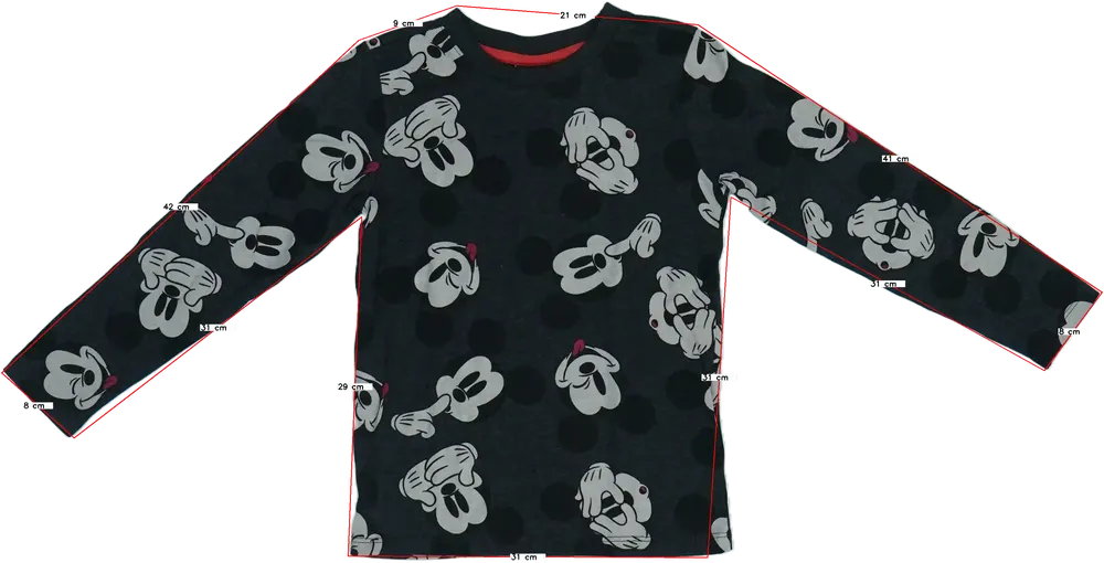 Szürke Disney Hosszú ujjú felső EU 116 / UK 6 év / US 6 év/S