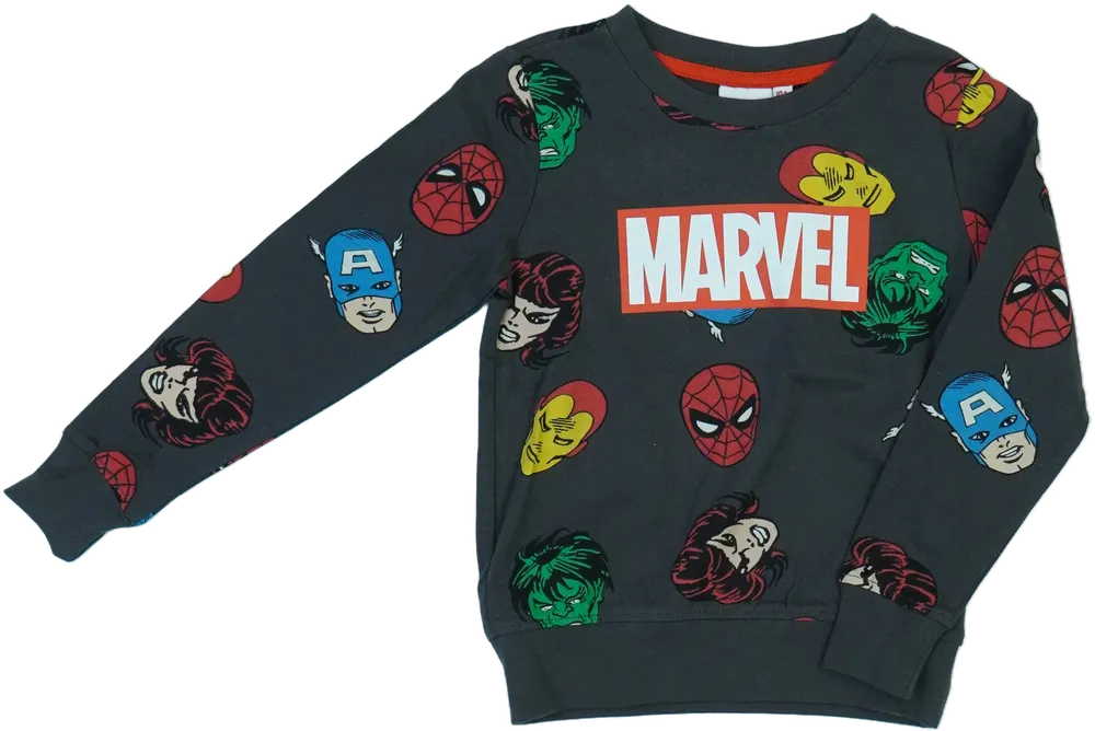Szürke Marvel Hosszú ujjú felső EU 104 / UK 4 év / US 4T/XS