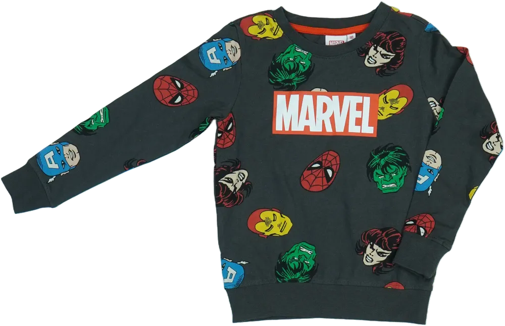Szürke Marvel Hosszú ujjú felső EU 110 / UK 5 év / US 5 év/XS