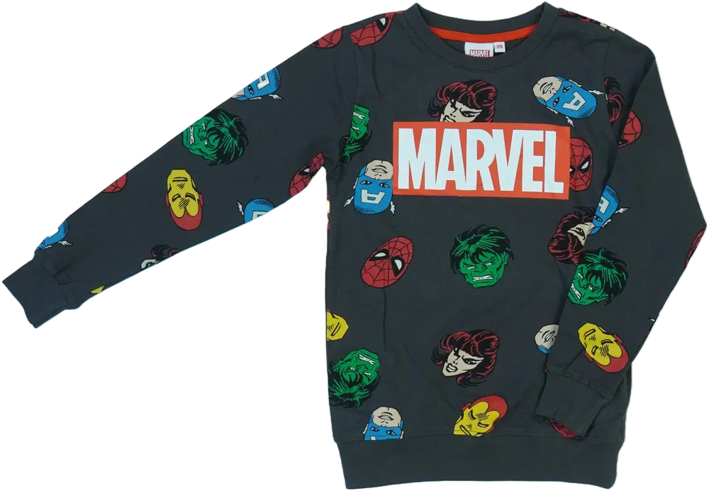 Szürke Marvel Hosszú ujjú felső EU 128 / UK 8 év / US 8 év/M