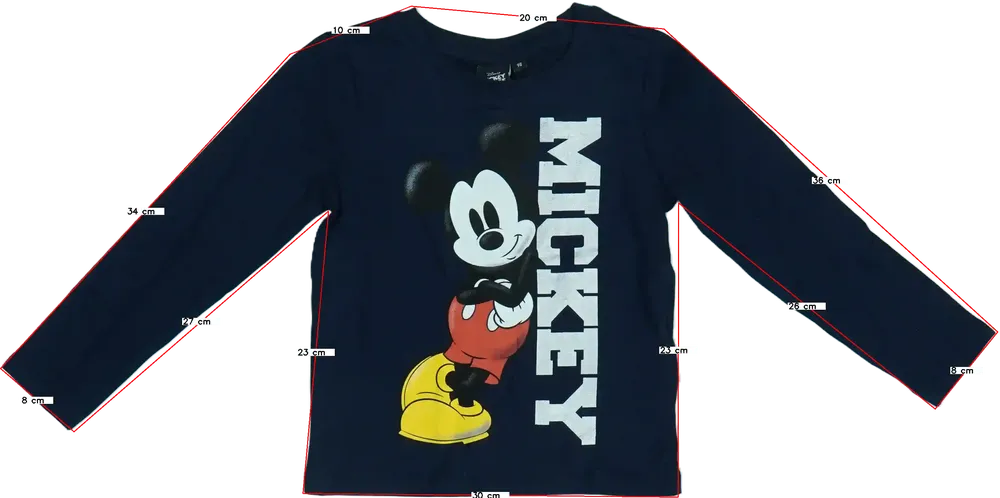 Kék Disney Hosszú ujjú felső EU 98 / UK 3 év / US 3T