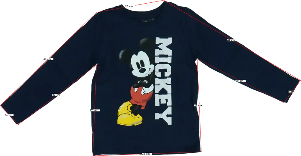 Kék Disney Hosszú ujjú felső EU 110 / UK 5 év / US 5 év/XS