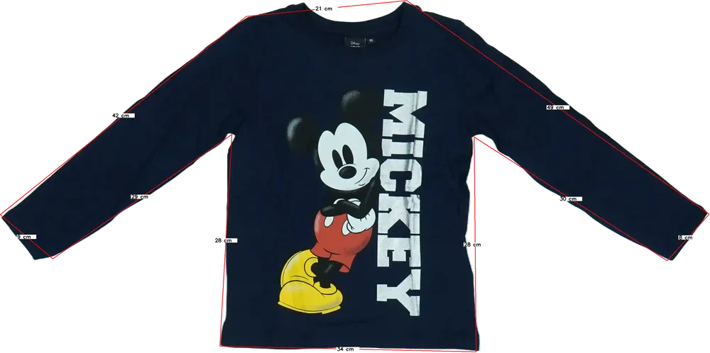 Kék Disney Hosszú ujjú felső EU 116 / UK 6 év / US 6 év/S