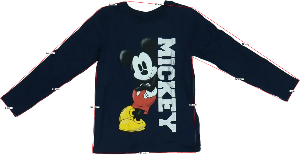 Kék Disney Hosszú ujjú felső EU 122 / UK 7 év / US 7 év/M