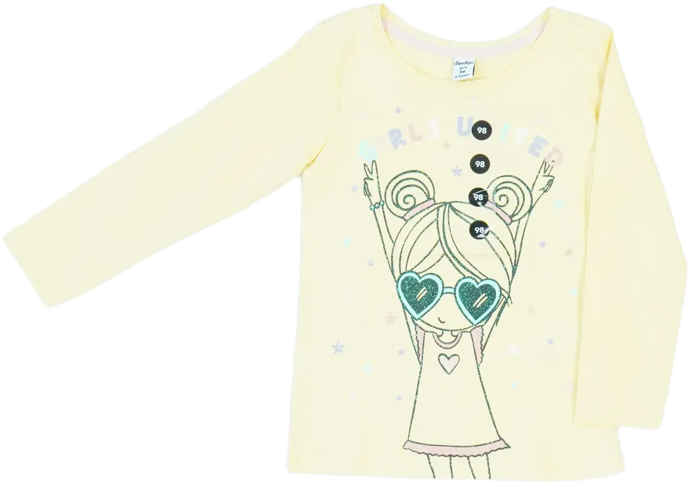 Sárga DopoDopo Hosszú ujjú felső EU 98 / UK 3 év / US 3T