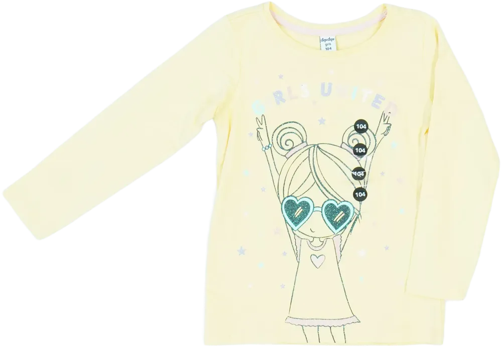 Sárga DopoDopo Hosszú ujjú felső EU 104 / UK 4 év / US 4T/XS