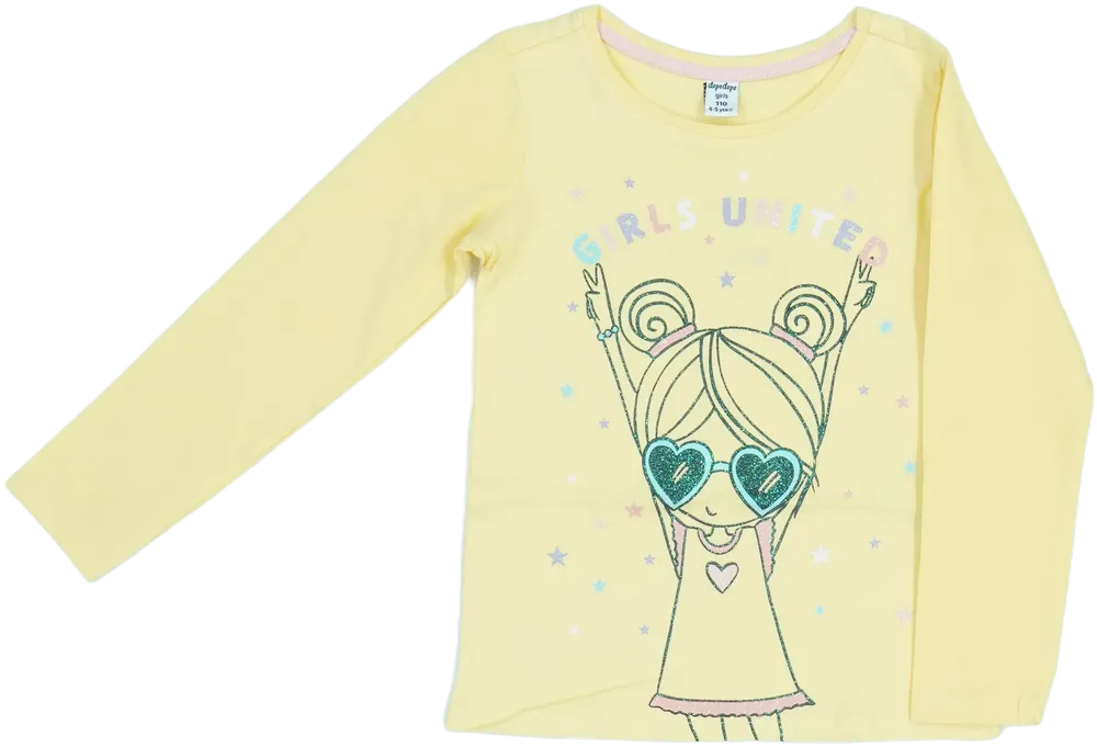 Sárga DopoDopo Hosszú ujjú felső EU 110 / UK 5 év / US 5 év/XS