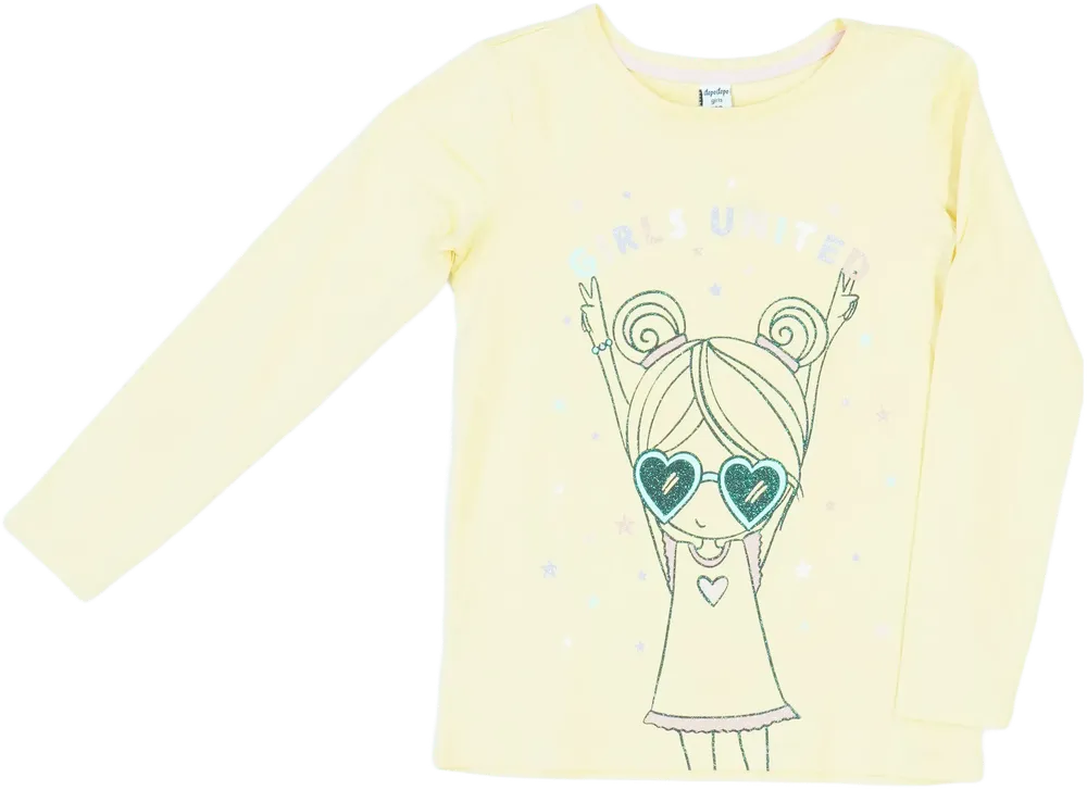 Sárga DopoDopo Hosszú ujjú felső EU 128 / UK 8 év / US 8 év/M