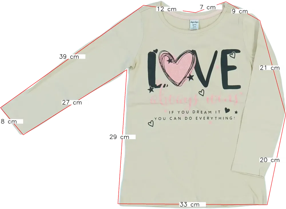 Barna DopoDopo Hosszú ujjú felső EU 104 / UK 4 év / US 4T/XS