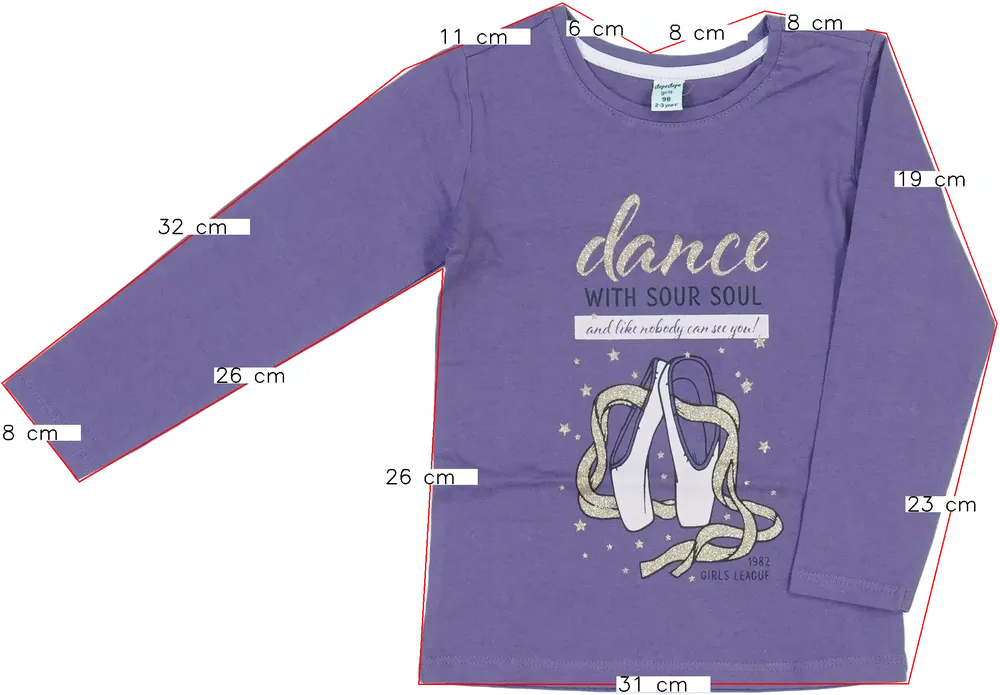 Lila DopoDopo Hosszú ujjú felső EU 98 / UK 3 év / US 3T