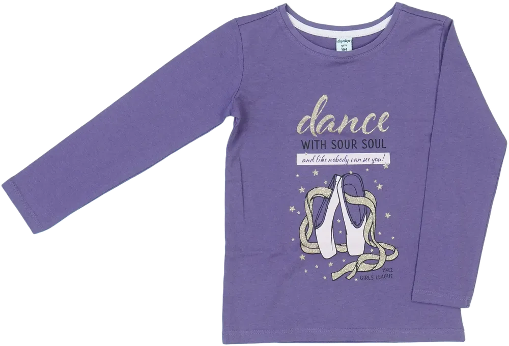 Lila DopoDopo Hosszú ujjú felső EU 104 / UK 4 év / US 4T/XS