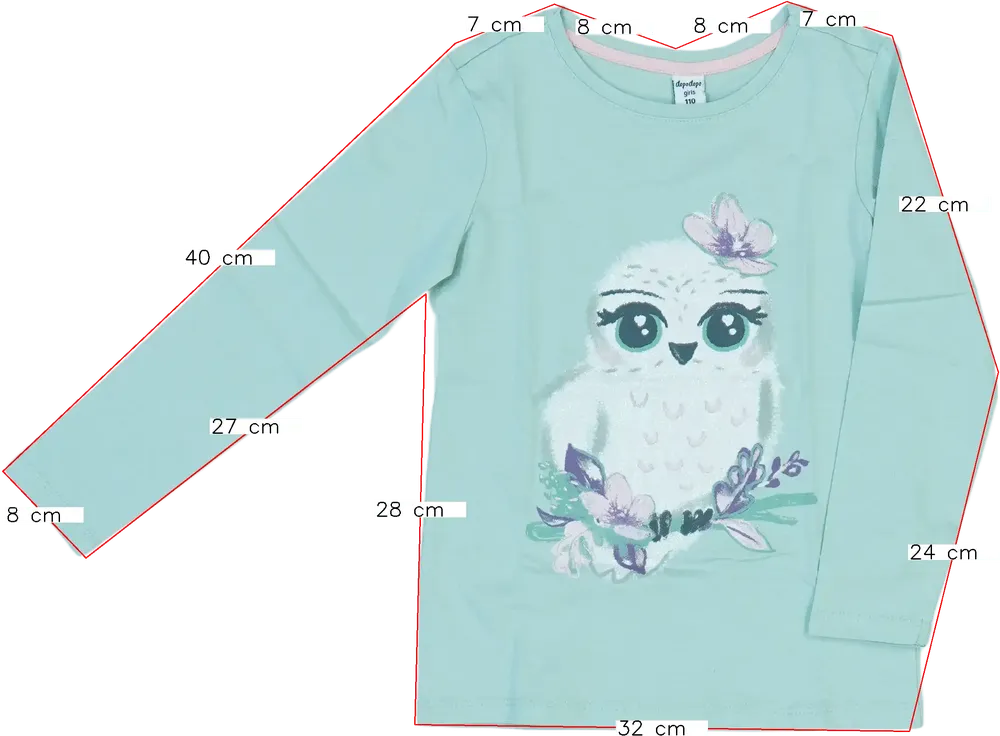 Zöld DopoDopo Hosszú ujjú felső EU 110 / UK 5 év / US 5 év/XS