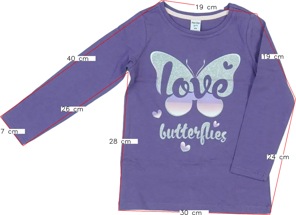 Lila DopoDopo Hosszú ujjú felső EU 98 / UK 3 év / US 3T