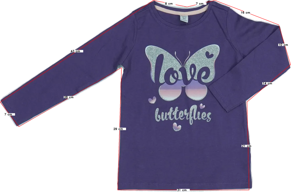 Lila DopoDopo Hosszú ujjú felső EU 104 / UK 4 év / US 4T/XS