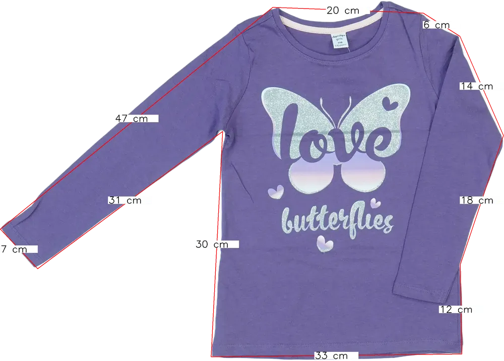 Lila DopoDopo Hosszú ujjú felső EU 116 / UK 6 év / US 6 év/S