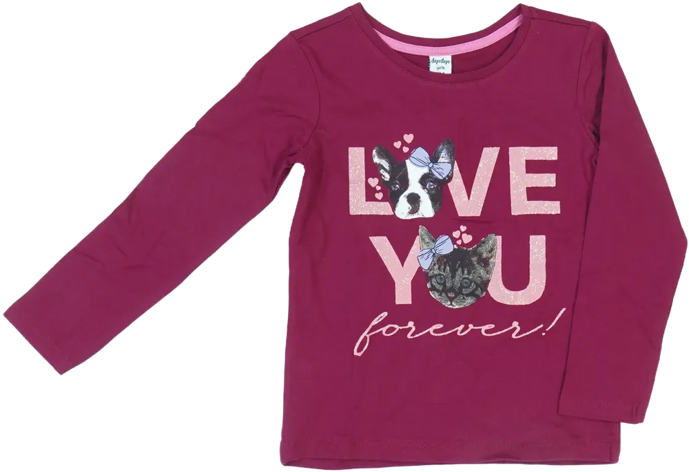 Bordó DopoDopo Hosszú ujjú felső EU 104 / UK 4 év / US 4T/XS