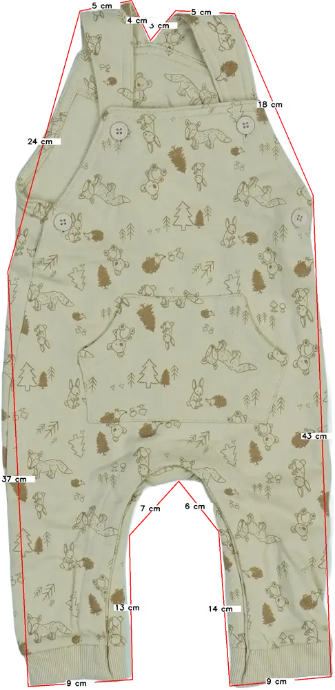 Barna DopoDopo Kantáros hosszú / rövidnadrág EU 74 / UK 6-9 hónap / US 6-9 hónap