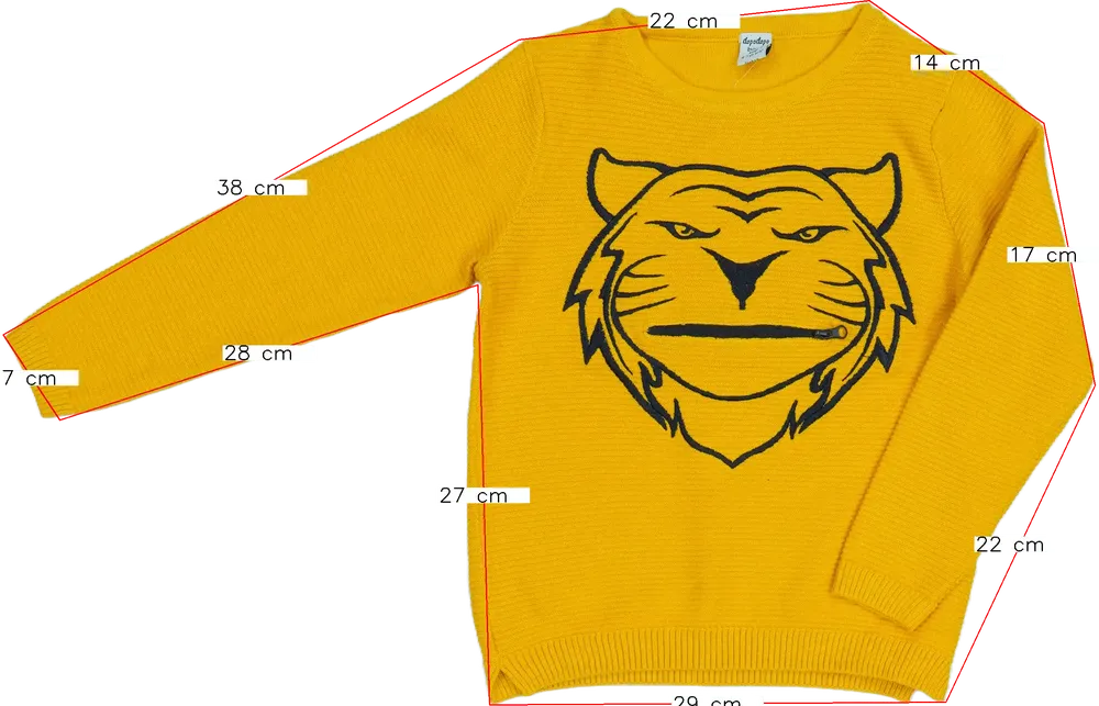 Sárga DopoDopo Kötött pulcsi EU 110 / UK 5 év / US 5 év/XS