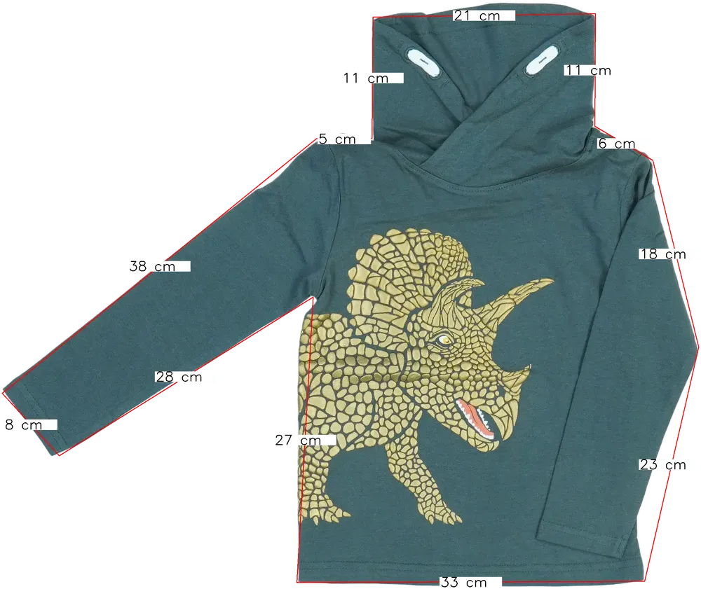 Zöld DopoDopo Hosszú ujjú felső EU 104 / UK 4 év / US 4T/XS