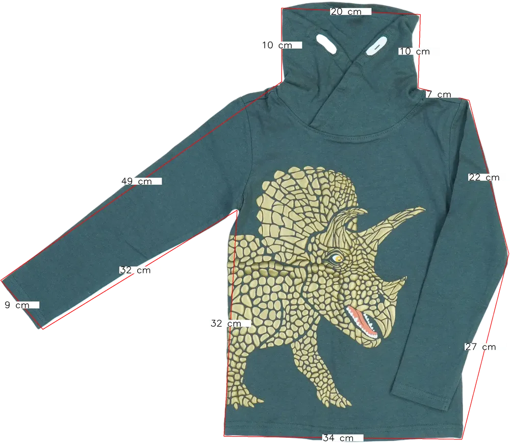 Zöld DopoDopo Hosszú ujjú felső EU 122 / UK 7 év / US 7 év/M