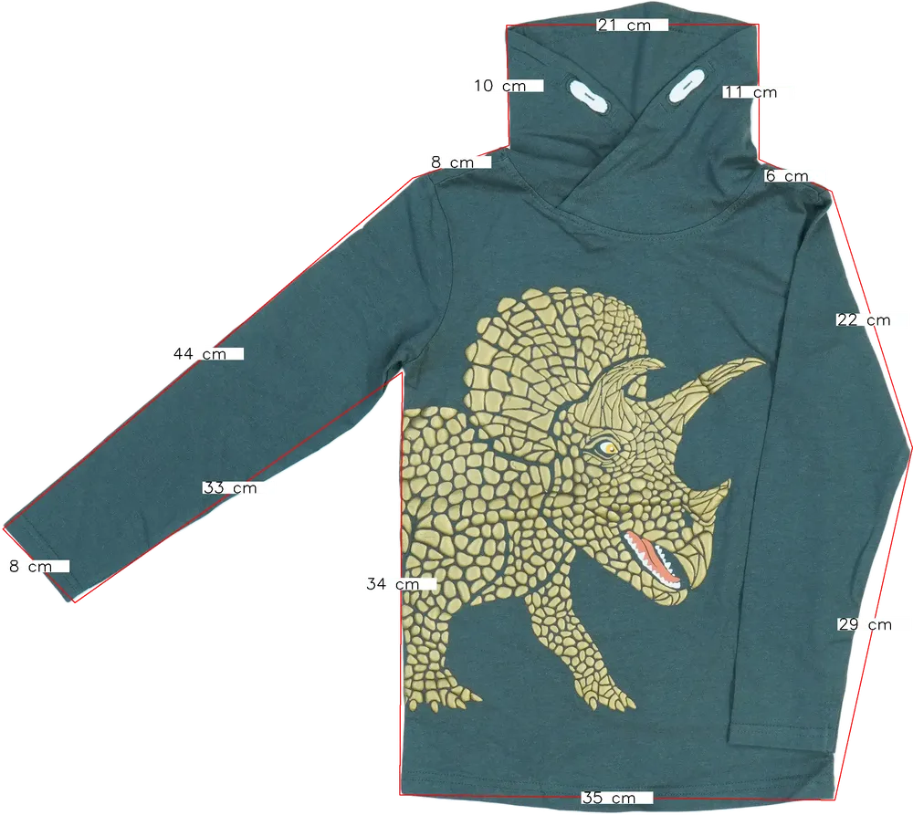 Zöld DopoDopo Hosszú ujjú felső EU 128 / UK 8 év / US 8 év/M