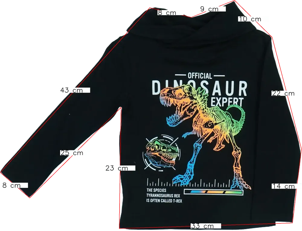 Fekete DopoDopo Hosszú ujjú felső EU 104 / UK 4 év / US 4T/XS