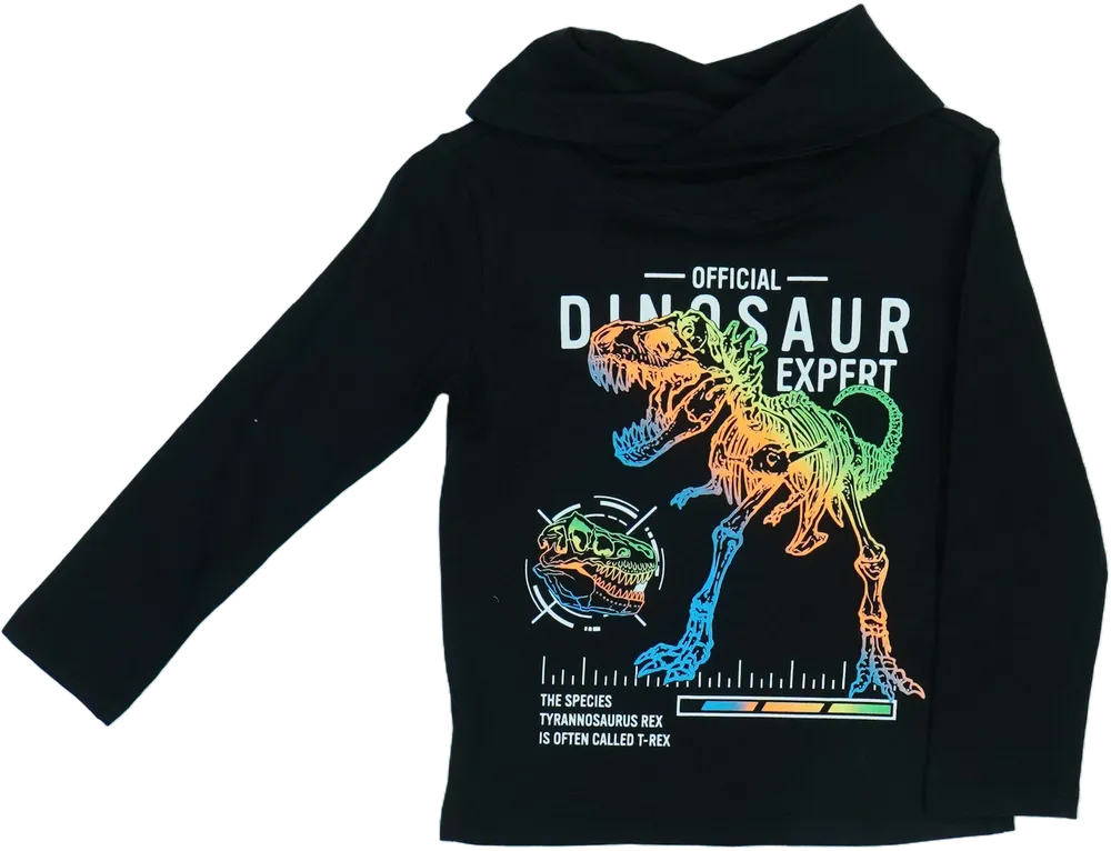 Fekete DopoDopo Hosszú ujjú felső EU 104 / UK 4 év / US 4T/XS