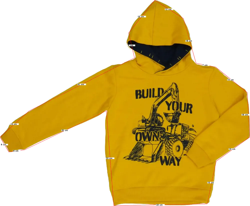 Sárga DopoDopo Kapucnis pulóver EU 104 / UK 4 év / US 4T/XS