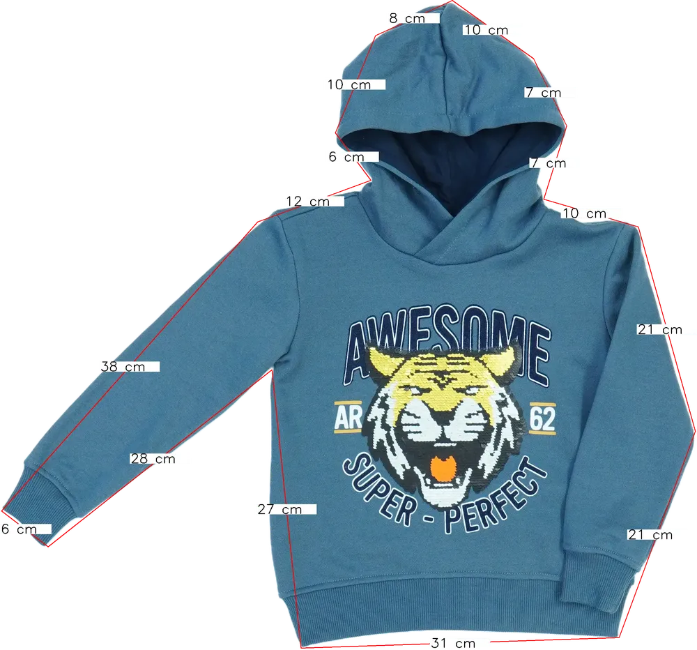 Szürke DopoDopo Kapucnis pulóver EU 104 / UK 4 év / US 4T/XS