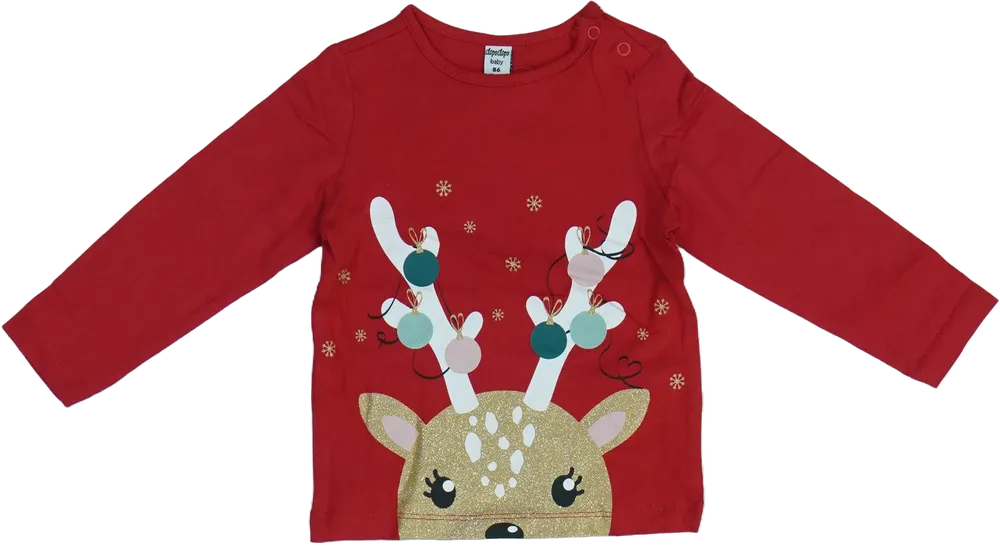 Piros DopoDopo Hosszú ujjú felső EU 86 / UK 12-18 hónap / US 18 hónap