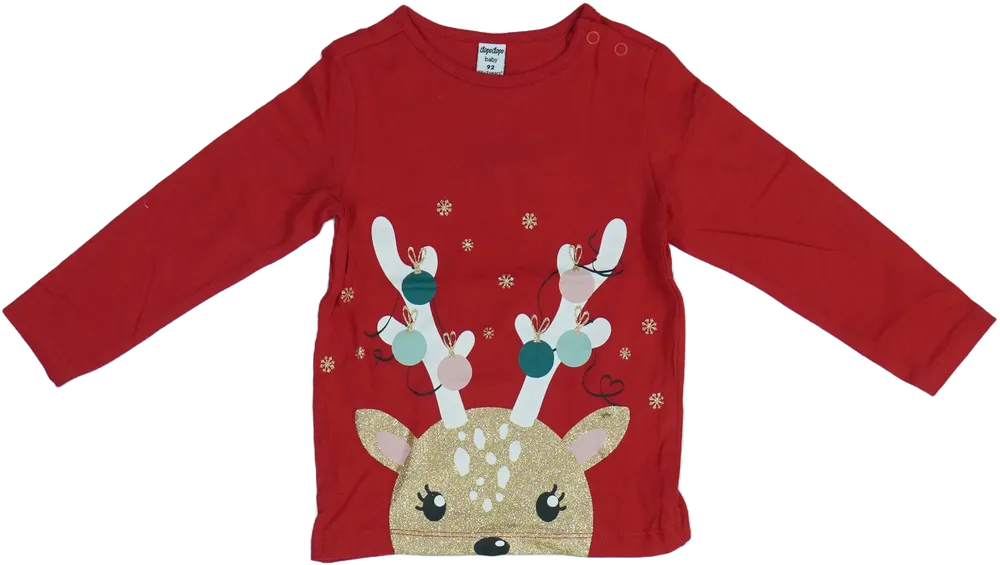 Piros DopoDopo Hosszú ujjú felső EU 92 / UK 2 év / US 2T